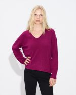 KNITTED SWEATER V NECK