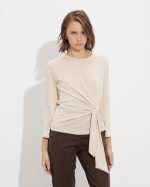 BLOUSE KNITTED FRONT KNOT