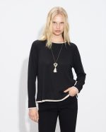 BLOUSE KNIT CONTRAST - Image 2