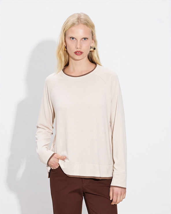 40116.jpg BLOUSE KNIT CONTRAST - Image 1