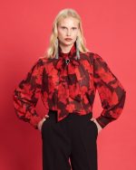 BLOUSE CREP FLOWER PRINT