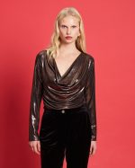 BLOUSE METALLIC DRAPED - Image 2