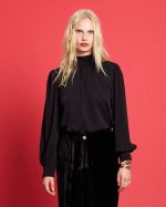 BLOUSE CREPE HIGH NECK - Image 3