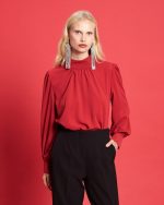 BLOUSE CREPE HIGH NECK - Image 7