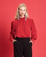 BLOUSE CREPE HIGH NECK - Image 8