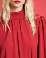 BLOUSE CREPE HIGH NECK - Image 9