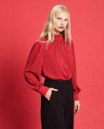 BLOUSE CREPE HIGH NECK - Image 11