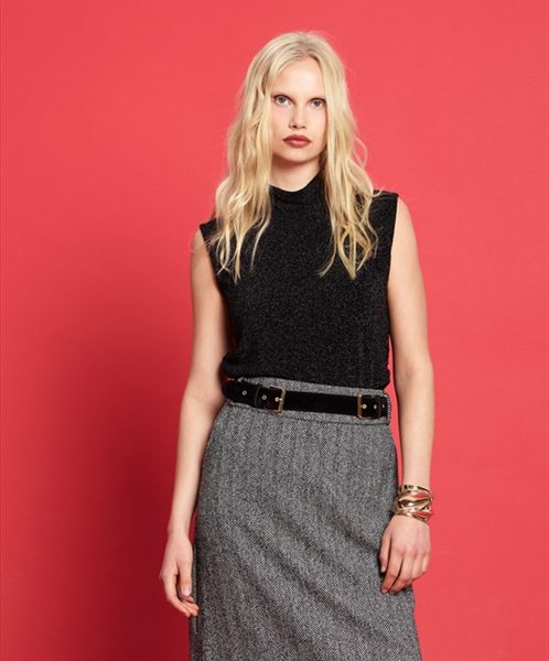 BLOUSE SLEEVELESS HIGH NECK