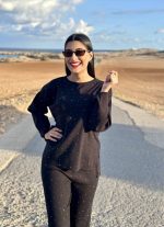 KNIT SWEATER  RHINESTONE