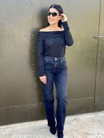 BLACK JEAN TROUSER HIGH WAIST