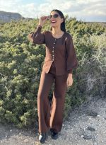KNIT CARDIGAN BALLOON SLEEVE - Image 4