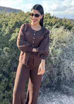KNIT CARDIGAN BALLOON SLEEVE - Image 5