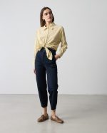 TROUSER COTTON HIGH WAIST