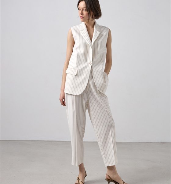 TROUSER CROPPED STRIPES