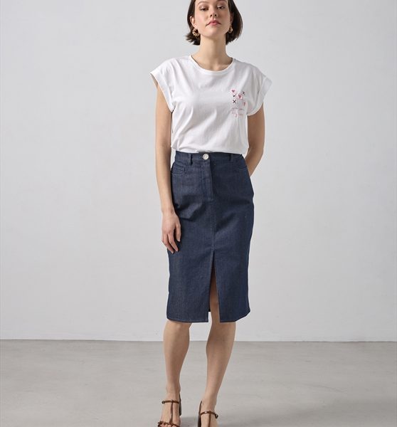 JEAN SKIRT PENCIL