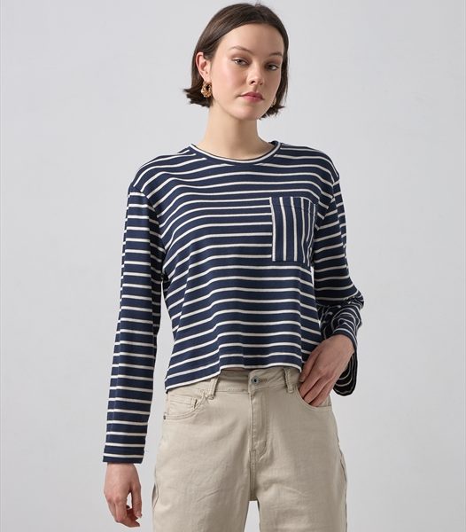 T-SHIRT CROPPED STRIPES