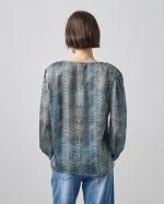BLOUSE BLUE SNAKE PRINT - Image 6