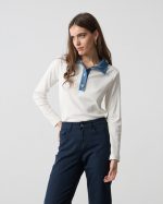 BLOUSE DENIM CONTRAST - Image 2