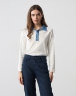 BLOUSE DENIM CONTRAST - Image 6