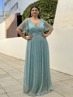 MAXI DRESS PLEATED LUREX - Image 2