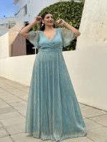 MAXI DRESS PLEATED LUREX - Image 3