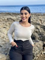 BLOUSE KNIT SMILE NECK