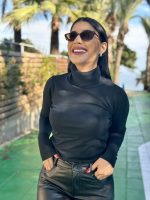 BLOUSE KNIT HIGH NECK
