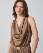 JUMPSUIT SATIN DRAPE - Image 9
