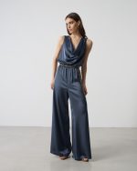 JUMPSUIT SATIN DRAPE - Image 12