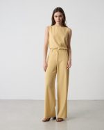 TROUSER WIDE LEG TENCEL LINEN