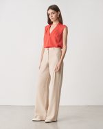 TROUSER WIDE LEG TENCEL LINEN - Image 6