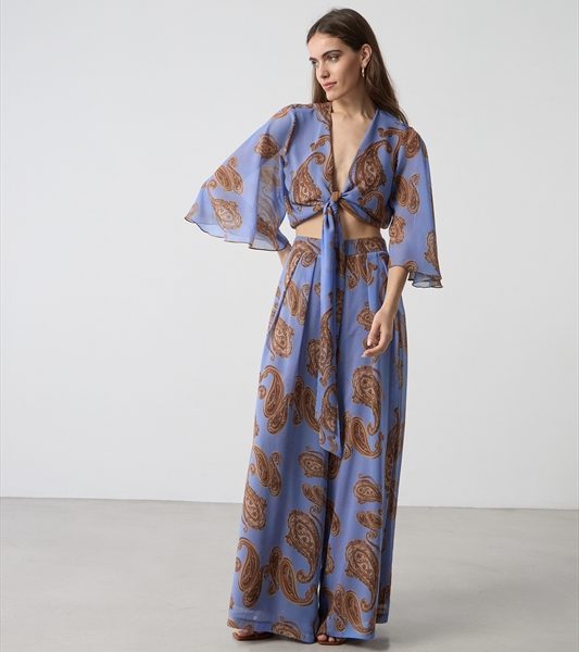TROUSER CHIFFON PRINTED