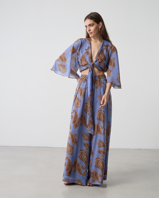 21071A.jpg TROUSER CHIFFON PRINTED - Image 1