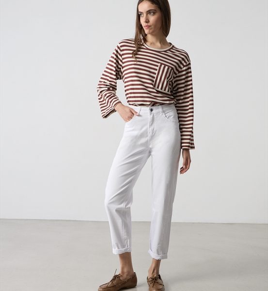 TROUSER COTTON MOM FIT