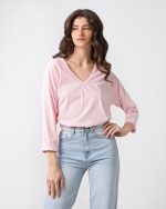 T-SHIRT COTTON V NECK