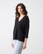 T-SHIRT COTTON V NECK - Image 3