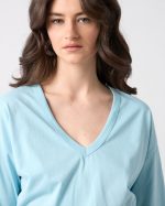 T-SHIRT COTTON V NECK - Image 12