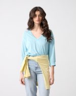 T-SHIRT COTTON V NECK - Image 14