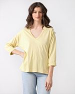 T-SHIRT COTTON V NECK - Image 18