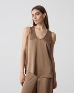 BLOUSE SATIN SLEEVELESS