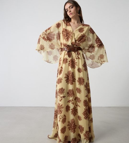 MAXI CHIFFON DRESS PRINTED