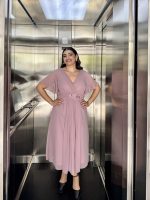 MIDI SWING CHIFFON DRESS