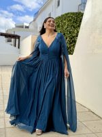 MAXI CHIFFON LACE SHOULDER - Image 9