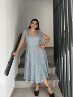 MIDI SWING LACE DRESS