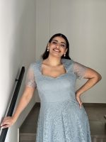 MIDI SWING LACE DRESS - Image 3