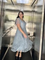 MIDI SWING LACE DRESS - Image 5