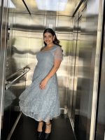 MIDI SWING LACE DRESS - Image 7