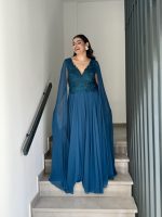 MAXI CHIFFON DRESS LACE BUSTIER