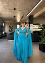 MAXI CHIFFON DRESS LACE BUSTIER - Image 23