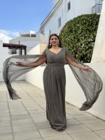 MAXI DRESS LUREX CAPE SLEEVE - Image 6